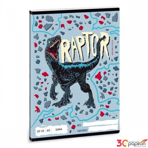 Füzet 20-32 A5 sima Ars Una Raptor (5087) 21 53610874 prémium minőségű füzet