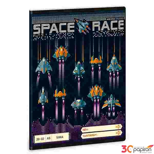 Füzet 20-32 A5 sima Ars Una Space Race (5143) 22 53611437 prémium minőségű füzet