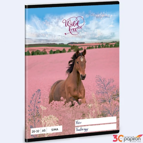 Füzet 20-32 A5 sima Ars Una Wild and Free (5359) 24 Ló 53613592 prémium minőségű füzet