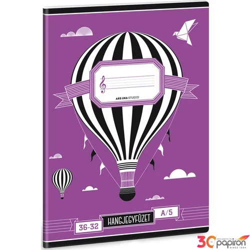 Füzet 36-32 A5 hangjegy Ars Un füzet design 18' 36327478 A/5-ös 40lapos 70gr-os fehér pa