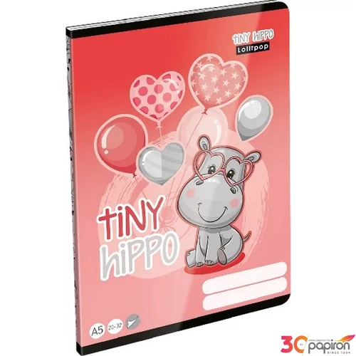 Füzet 20-32 A5 sima Lizzy Lollipop Tiny Hippo Lizzy kollekció