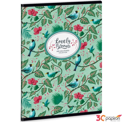 Füzet 20-40 A5 sima Ars Una Chipring Garden Lovely Blooms 18 93158671 prémium minőségű füzet