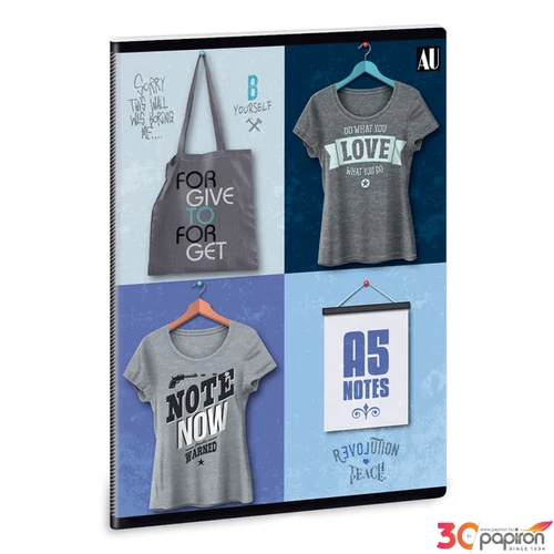 Füzet 21-32 A5 vonalas Ars Una Shirt - Poló füzet design 18' 93157940 4-8.osztályig prémium minőség