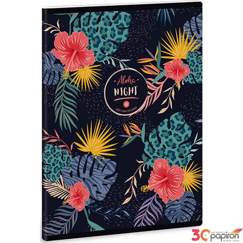 Füzet 20-40 A5 sima Ars Una Extra kapcsos Aloha Night 21' 53150882 prémium minőségű füzet