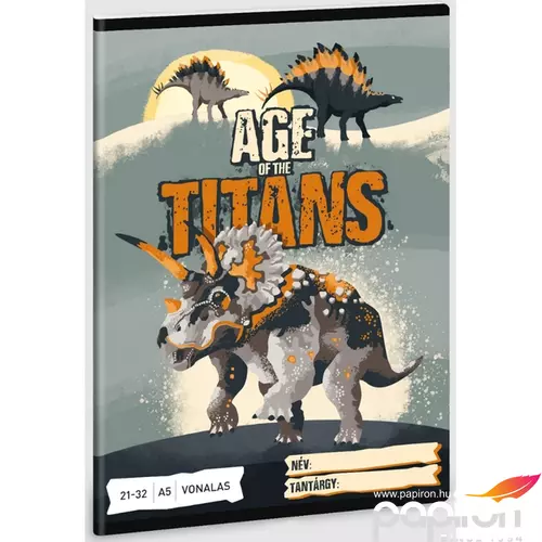 Füzet 21-32 A5 vonalas Ars Una Age of the Titans (5261) 23 4-től 8.osztályig 32lap prémium minőség