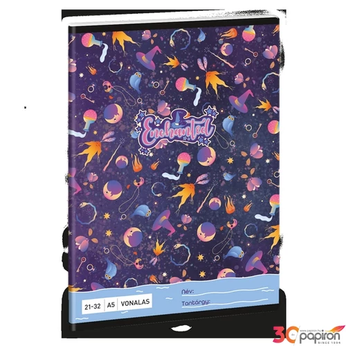 Füzet 21-32 A5 vonalas Ars Una Enchanted (5350) 24 lila 53623508 4-8.osztályig prémium minőség