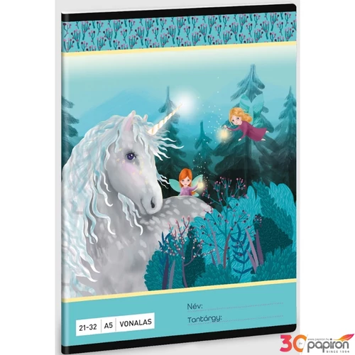 Füzet 21-32 A5 vonalas Ars Una Stardust (5258) 23 unikornis 53622587 4-8.osztályig prémium minőség