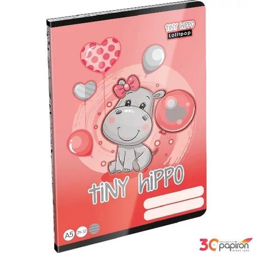 Füzet 21-32 A5 vonalas Lizzy Lollipop Tiny Hippo Lizzy kollekció