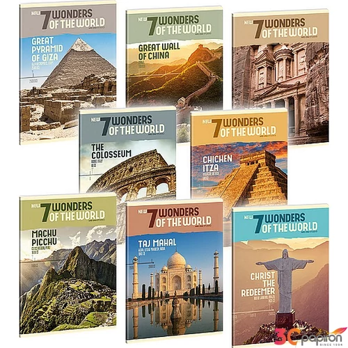 Füzet 27-40 A5 kockás Ars Una 7Wonders 40lapos 18' 93148641 prémium füzet négyzethálós