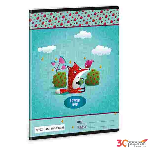 Füzet 27-32 A5 kockás Ars Una Lovely Day (5130) 22 53631305 prémium füzet négyzethálós