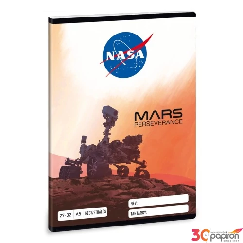 Füzet 27-32 A5 kockás Ars Una Nasa-1 (5078) 21 53630780 prémium füzet négyzethálós