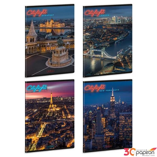 Füzet 27-40 A5 kockás Ars Una City light (5420) extra kapcsos 24' 53144201