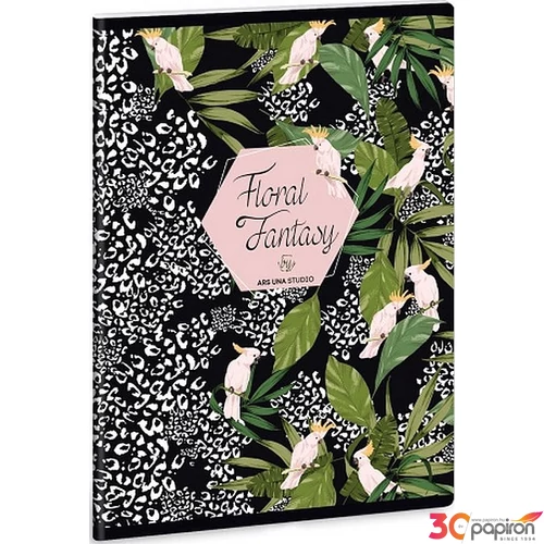 Füzet 27-40 A5 kockás Ars Una Floral kakadu - Kakadu 40lap 19 93149464 prémium füzet négyzethálós