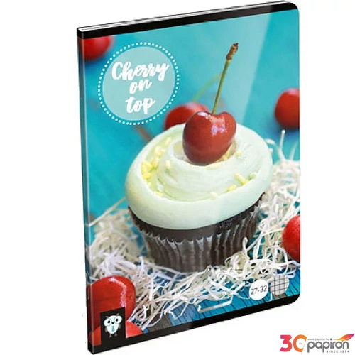 Füzet 27-32 A5 kockás Lizzy Kis bagoly - Sweet Cherry -18' Lizzy kollekció