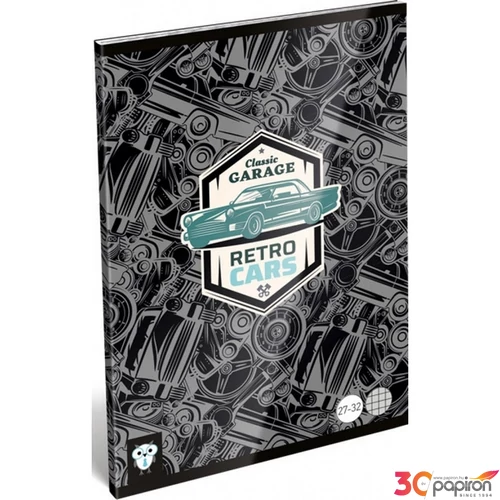 Füzet 27-32 A5 kockás Lizzy Kis Bagoly Retro Car Lizzy kollekció