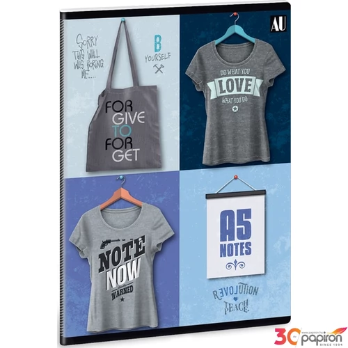 Füzet 27-32 A5 kockás Ars Una Shirt - Poló füzet design 18' 93147941 prémium füzet négyzethálós