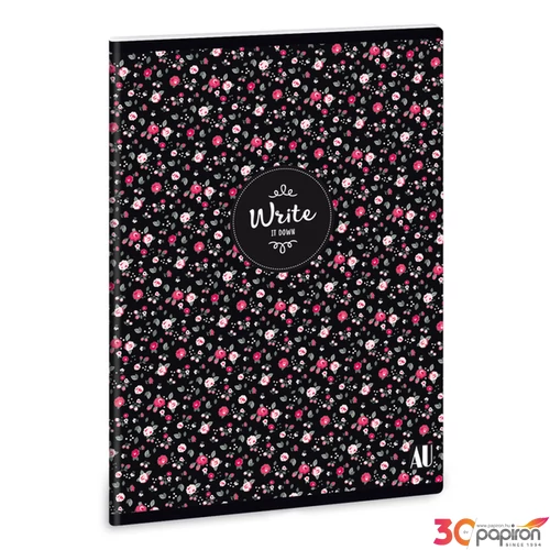 Füzet 27-40 A5 kockás Ars Una Small Flower s - design 18' 93147927 prémium füzet négyzethálós