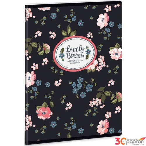 Füzet 27-40 A5 kockás Ars Una Mixed Flower - virágos 40lapos 18' Ars 93148313 prémium füzet négyzethálós