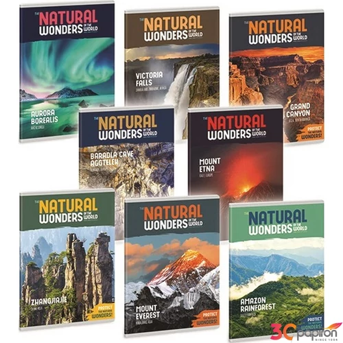 Füzet 27-40 A5 kockás Ars Una Extra kapcsos Natural Wonders 21' 53141026 prémium füzet négyzethálós