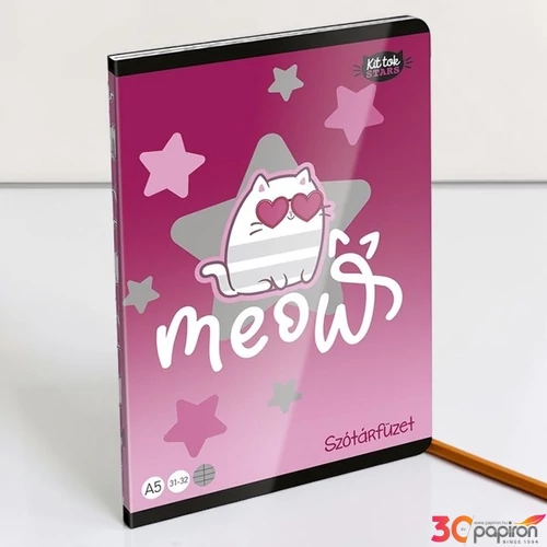 Füzet 31-32 A5 szótár Lizzy26 Kittok Stars Purrfect 32 Lap 