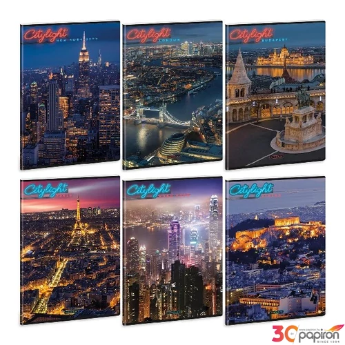 Füzet 80-40 A4 sima Ars Una Extra kapcsos City light (5420)24 53804204 A/4 sima füzet 40lapos 75gr-os