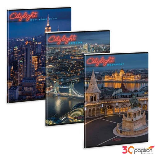 Füzet 80-40 A4 sima Ars Una Extra kapcsos City light (5488)24 53804884