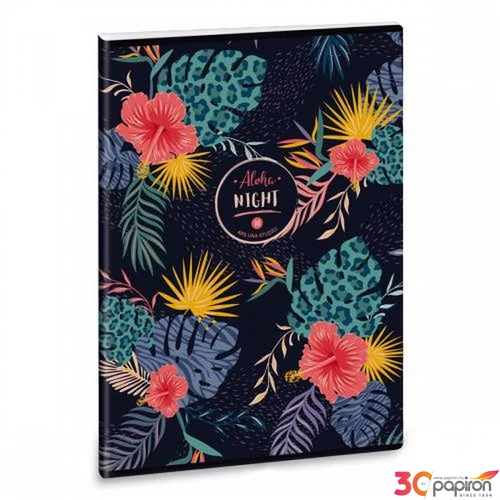 Füzet 80-40 A4 sima Ars Una Extra kapcsos Aloha Night 21' 53800886 A/4 sima füzet 40lapos 75gr-os