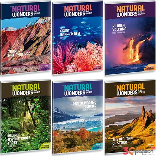 Füzet 80-40 A4 sima Ars Una Extra kapcsos Natural Wonders 21' 53801029 A/4 sima füzet 40lapos 75gr-os