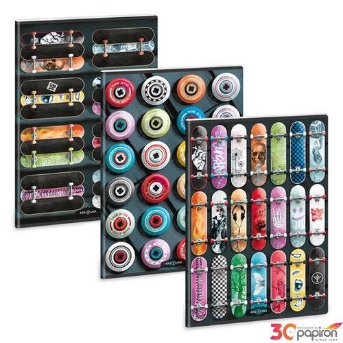 Füzet 80-40 A4 sima Ars Una Extra kapcsos Rollin' Mania (5228) 53802286 A/4 sima füzet 40lapos 75gr-os