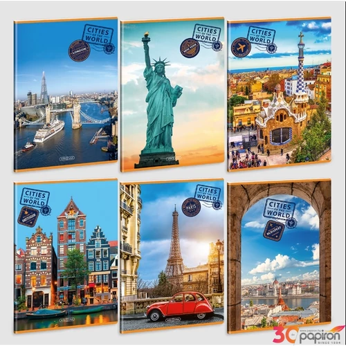Füzet 81-40 A4 vonalas Ars Una Cities Of The World (5325) 23 53113252 A/4 vonalas 40lapos 75gr-os füz