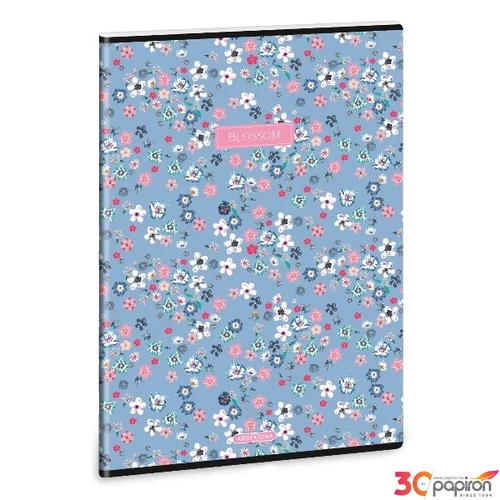 Füzet 87-40 A4 kockás Ars Una Extra kapcsos Pearl Blossom blue(5376)24 53123763 A/4-es négyzethálós 40lapos 75g