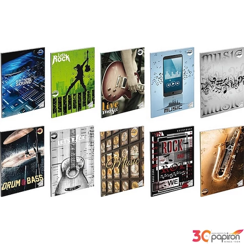 Füzet 86-32 A4 hangjegy 20' T-Creativ 10 vegyes minta 0