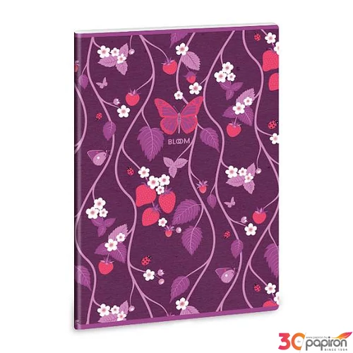 Füzet 87-40 A4 kockás Ars Una Bloom Papillon(5250) 53122506 A/4-es négyzethálós 40lapos 75g