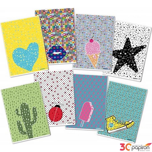 Füzet A4 Blasetti vonalas 100G Keményfedeles 38L Pattern 7774