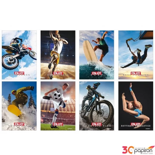 Füzet A4 Blasetti vonalas 80g 42 lapos, Enjoy Sport 8300M