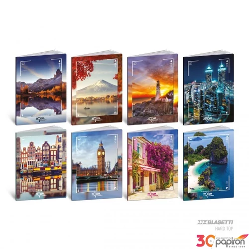 Füzet  A/4 BLASETTI vonalas Zoom Ht 2025 42L Kemény Fedeles  9069