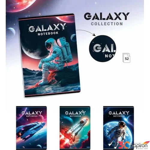 Füzet A4 kockás 52lap A/4 Galaxy '25 