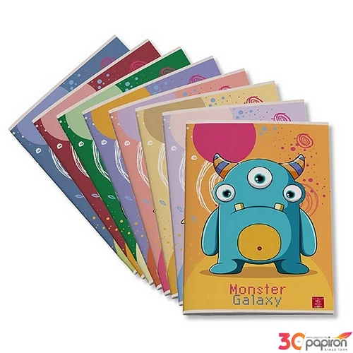 Füzet A/4 Pigna Monster Galaxy 42 lapos vonalas margós 