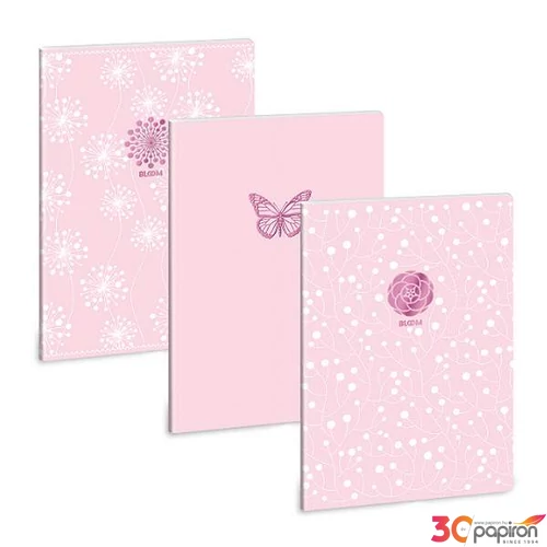 Füzet A4 ponthálós Ars Una Pink Spring(5242) 53102423 Extra kapcsos prémium füzet