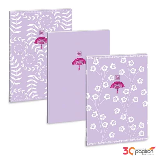 Füzet A4 ponthálós Ars Una Purple Spring(5245) 53102454 Extra kapcsos prémium füzet
