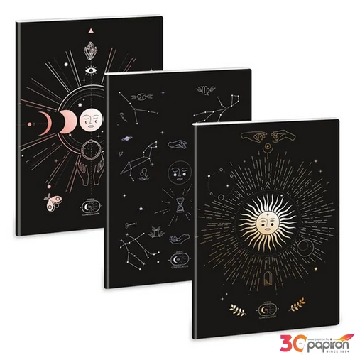 Füzet A4 ponthálós Ars Una Mystic Constellation(5191) 53101914 Extra kapcsos prémium füzet