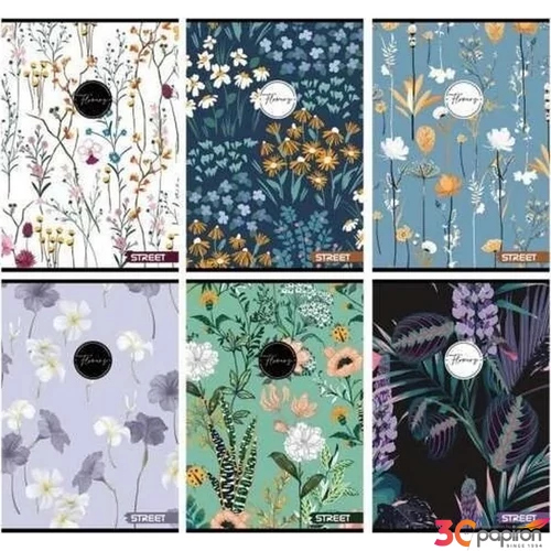 Füzet A4 sima 42 lap Flowers