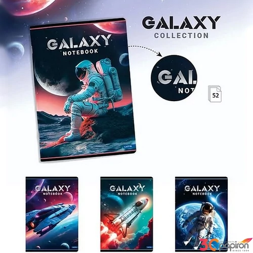 Füzet A4 vonalas 52lap A/4 Galaxy '25 