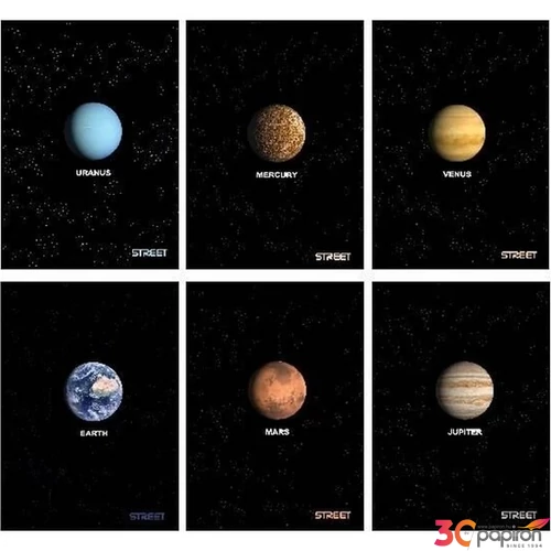 Füzet A4 vonalas 54 lap Planets