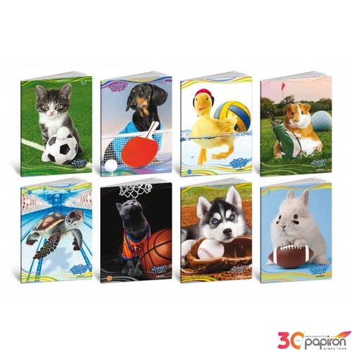 Füzet A4 vonalas Blasetti 100g 38lap ACTIVITY PETS 