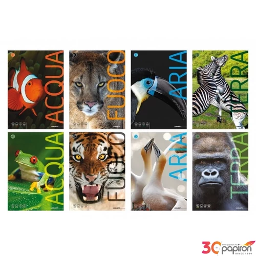 Füzet A4 vonalas Blasetti 100g 38lap Animali 100 