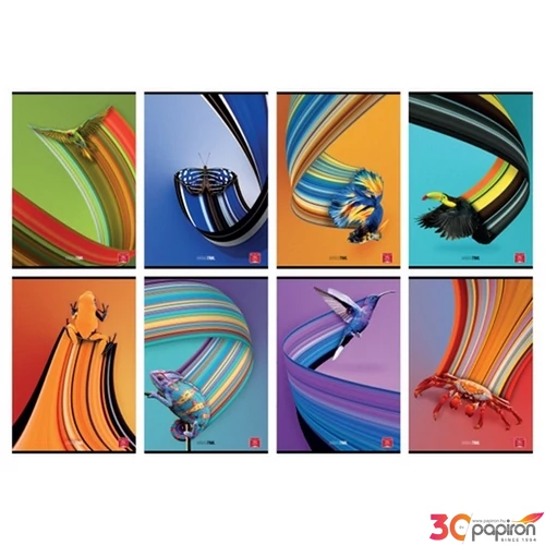 Füzet A4 vonalas Pigna Animal Trail 50 lapos 0232614 újdonság fóliázott erős borítóval, nagyon tartós