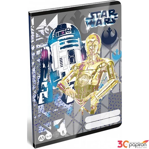 Füzet 16-32 A5 Vonalas Lizzy Star Wars HEROES DROIDS 19 2. osztályos füzet