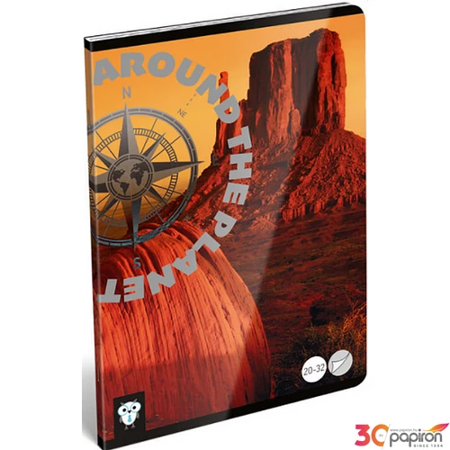 Füzet 20-32 A5 sima Lizzy Kis bagoly - Track Desert 18' Lizzy kollekció