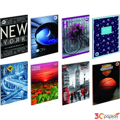 Füzet 27-40 A5 kockás T-Creativ 40lapos 70g-os, 300g-os borító prémium füzet négyzethálós